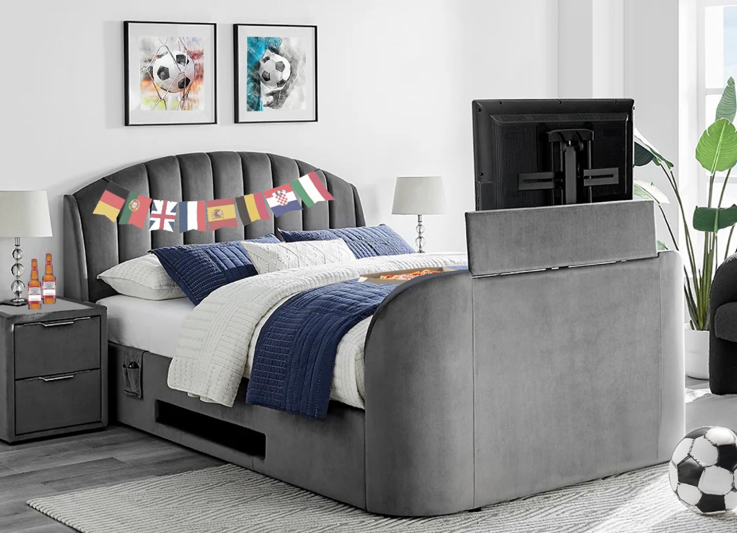 Goal! Why a TV bed is a must-have addition to your bedroom for Euro 2024
