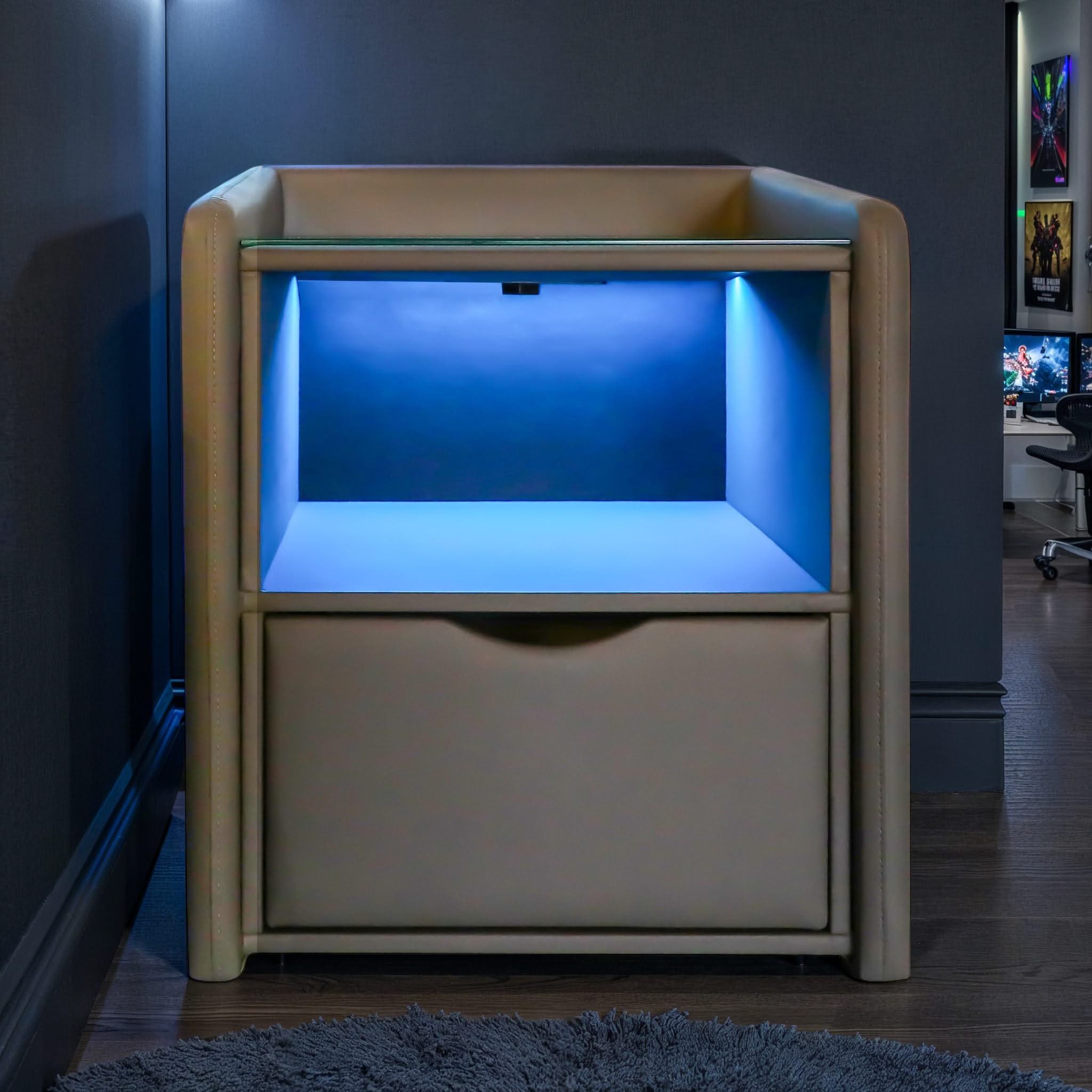 Merlin Side Unit with Wireless Charger & Multi Colour LED's