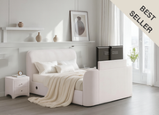 Arla Ottoman TV Bed in Luxury Natural Cream
