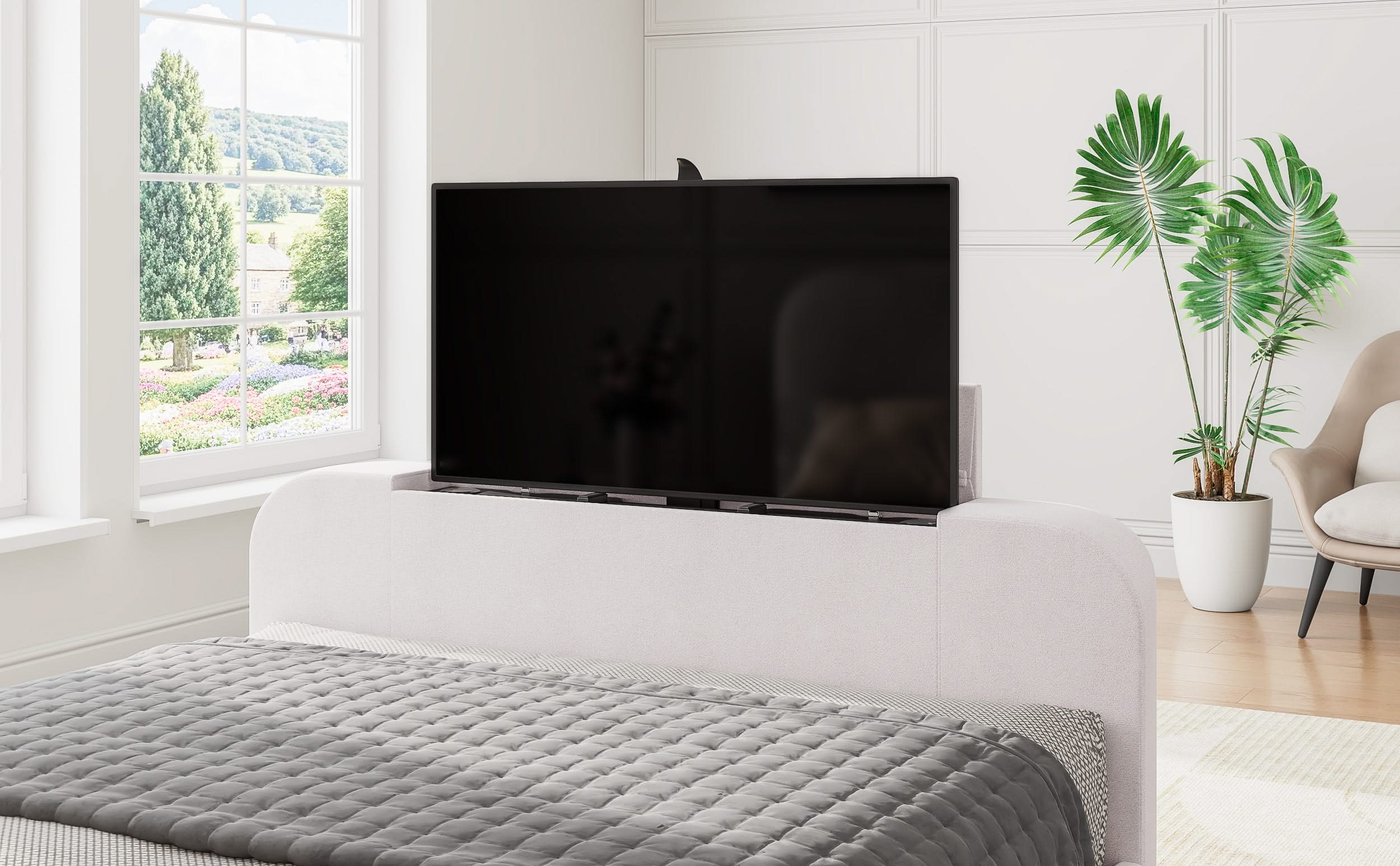 Arla Ottoman Natural Cream TV Bed