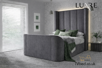 Hampton True Sound 5.1 Grey Velvet Ottoman TV Bed