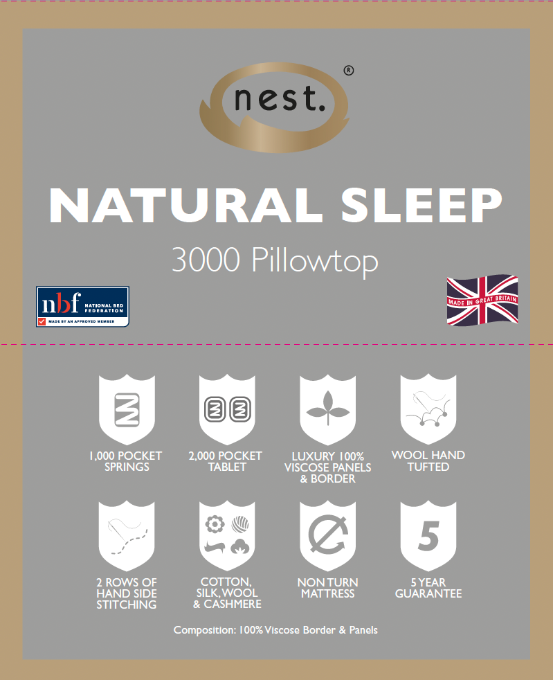 Nest Natural Comfort 3000 Mattress