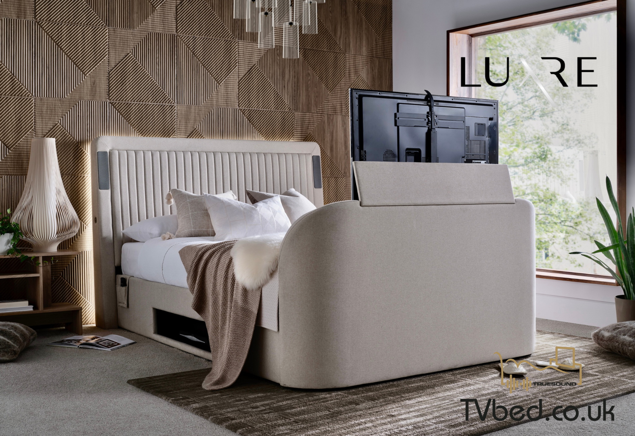 Immerse True Sound 5.1 TV Bed in Oatmeal