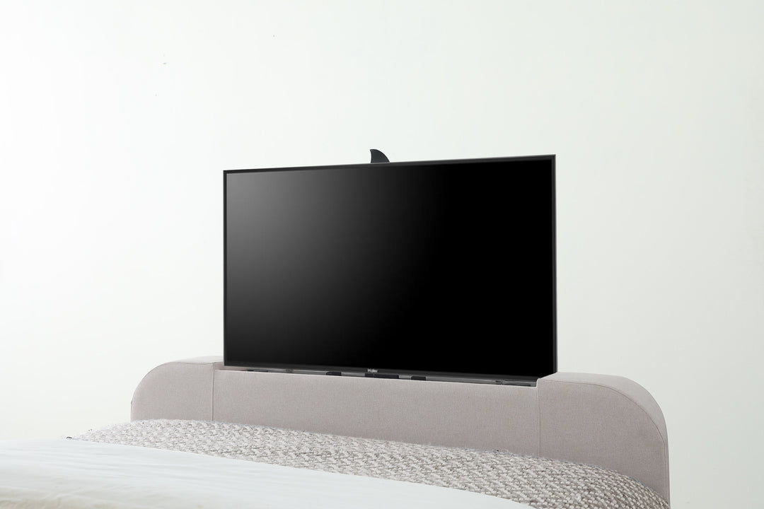 Orion Ottoman TV Bed with USB Charging in Cappuccino Fabric with 30% OFF! (Discount Already Applied)