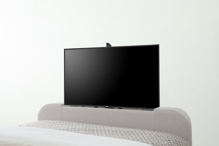 Orion Ottoman TV Bed with USB Charging in Cappuccino Fabric with 30% OFF! (Discount Already Applied)