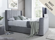 Atom II TV Bed in Grey with USB Charging (non ottoman)