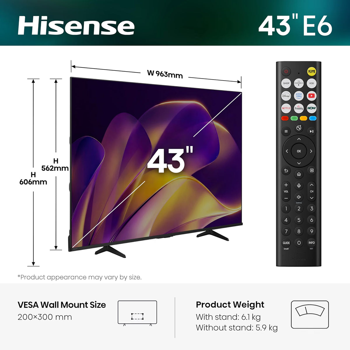 Hisense 43" 4K Ultra HD AI Smart TV