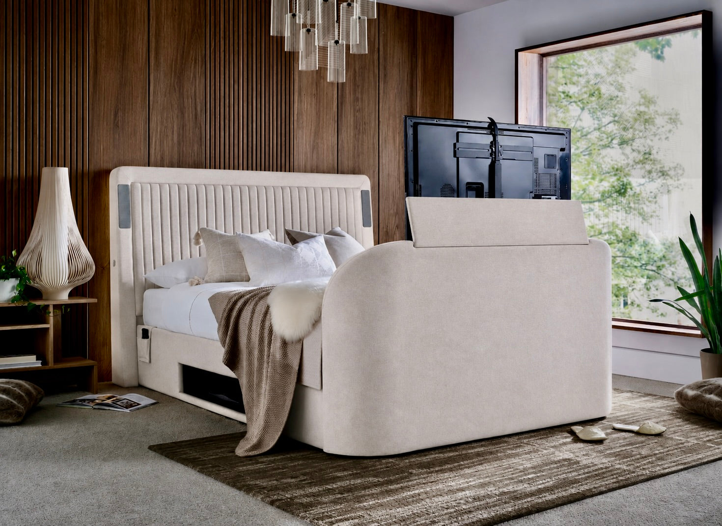 Immerse TrueSound® 5.1 TV Bed in Soft Cream