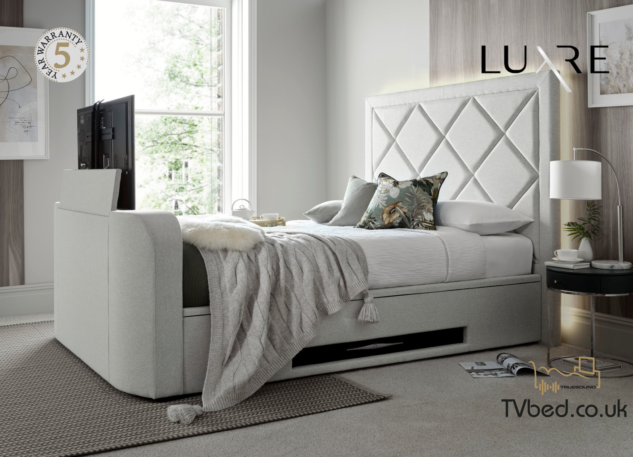 Stanford True Sound 5.1 Pebble Stone Ottoman TV Bed