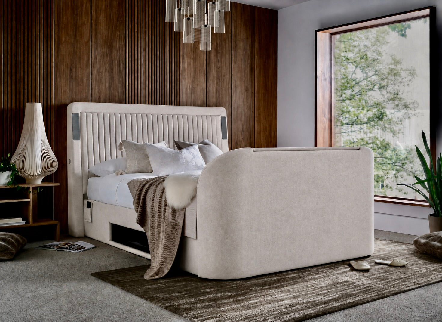 Immerse TrueSound® 5.1 TV Bed in Soft Cream