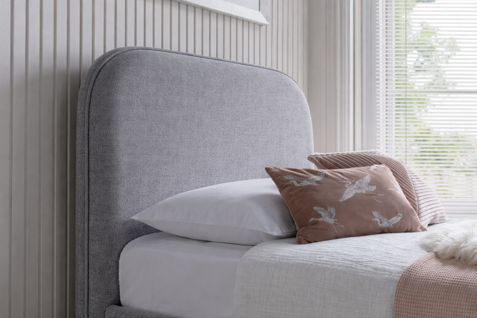 Arla Ottoman Single Storage TV Bed in Luxury Grey