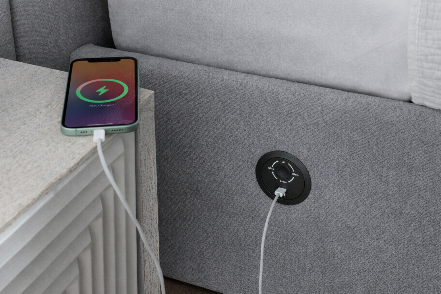 Arla Ottoman TV Bed in Luxury Grey