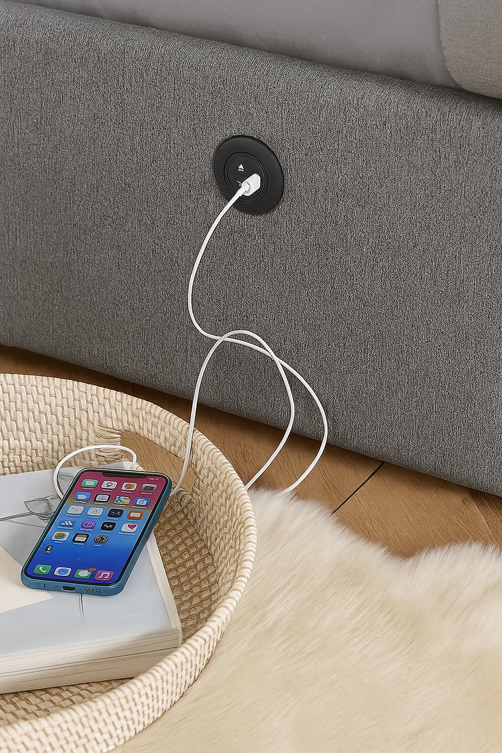 Arla Ottoman TV Bed in Luxury Grey