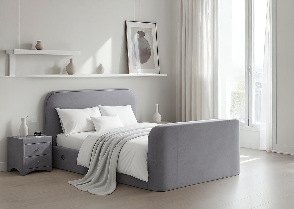 Arla Ottoman TV Bed in Luxury Grey
