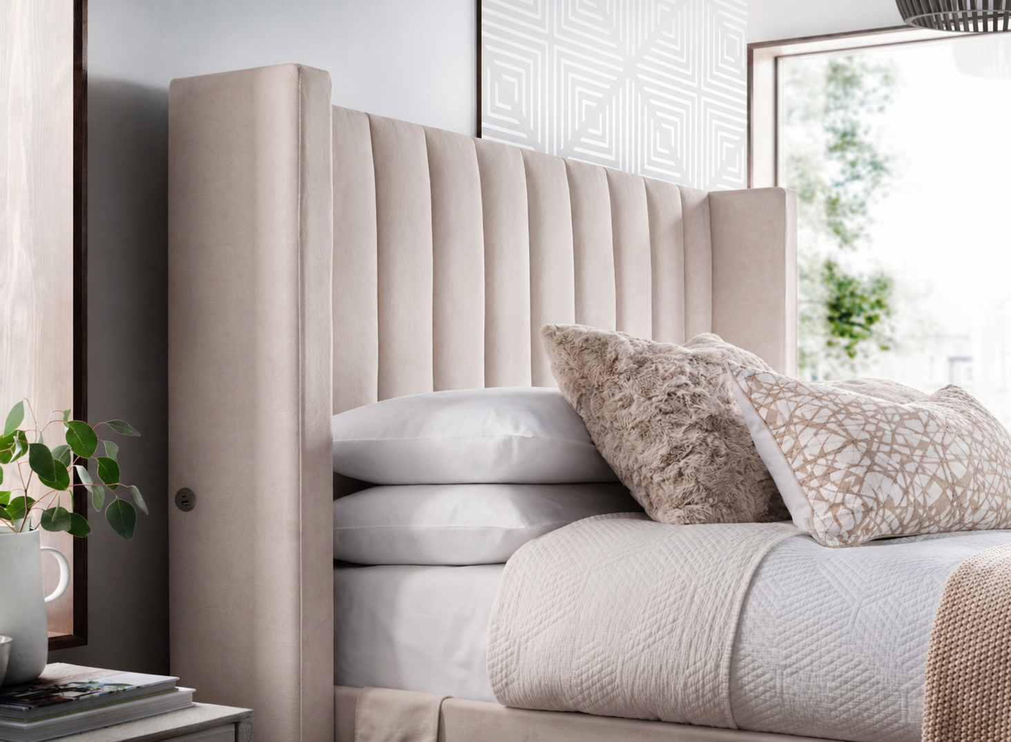 Astra Ottoman TV Bed in Soft Cream