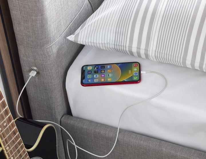 Alpha Manual Single TV Bed In Grey - 32" TV Capacity with USB Charging with £100.00 OFF!