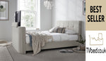 Alpha Manual TV Bed In Light Stone