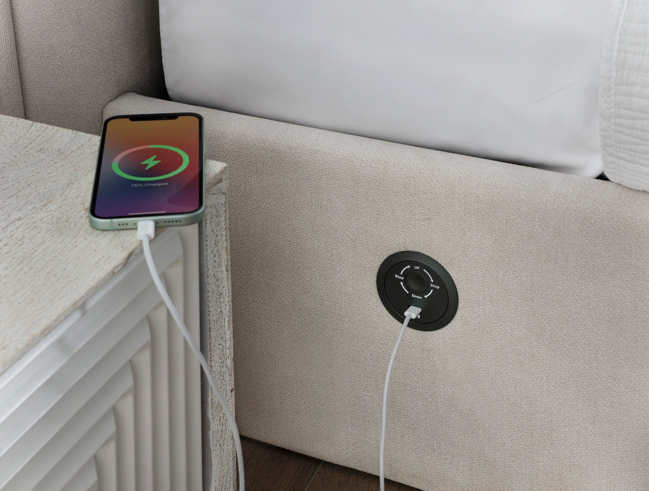 Arla Ottoman TV Bed in Luxury Cream