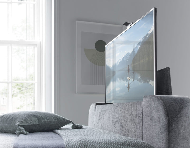 Atom II Ottoman Storage TV Bed in Grey with USB Charging