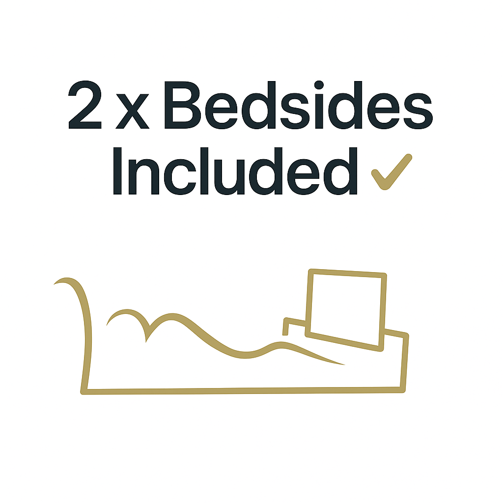 Condor Ottoman TV Bed with 2 Side Units Luxury Cream