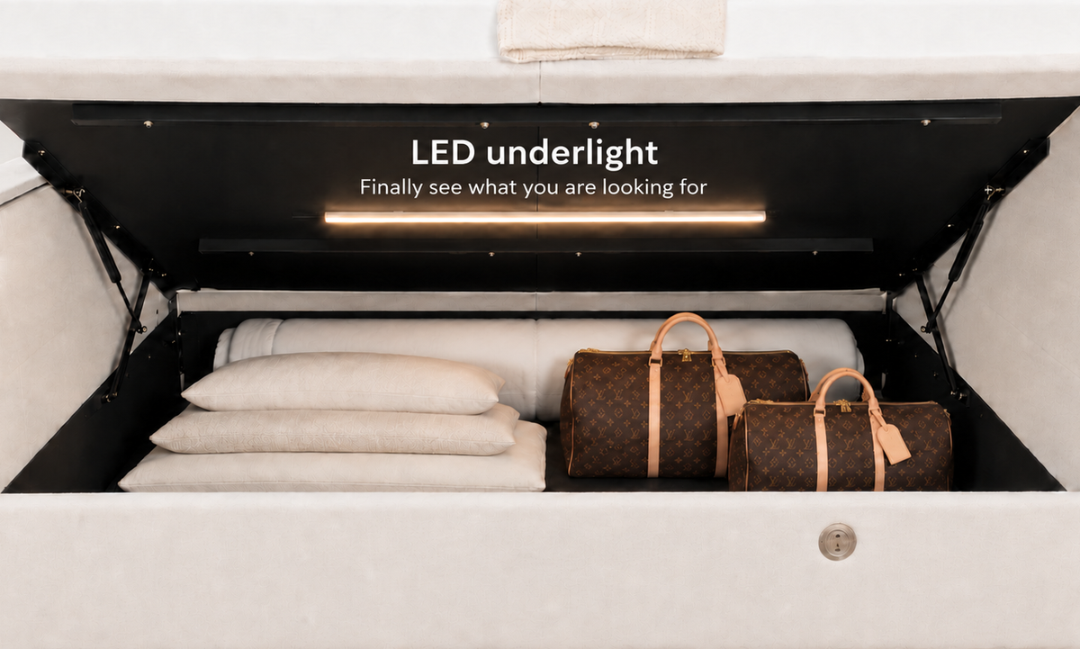 Maddison Ottoman TV Bed in Luxury Cream