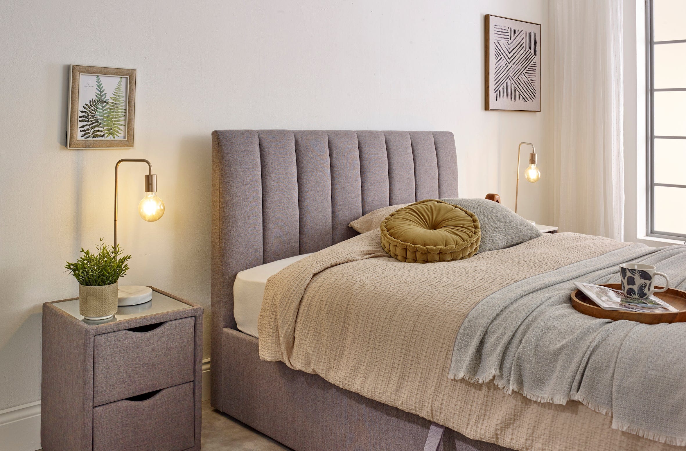 Capella Ottoman TV Bed  in Steel Grey
