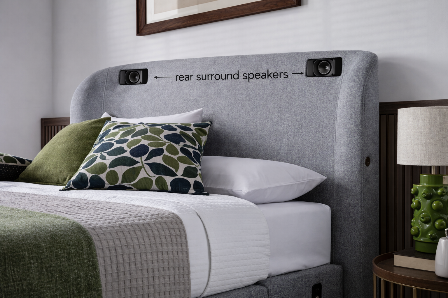 Monarch True Sound 5.1 Ottoman TV Bed in Smoke Grey