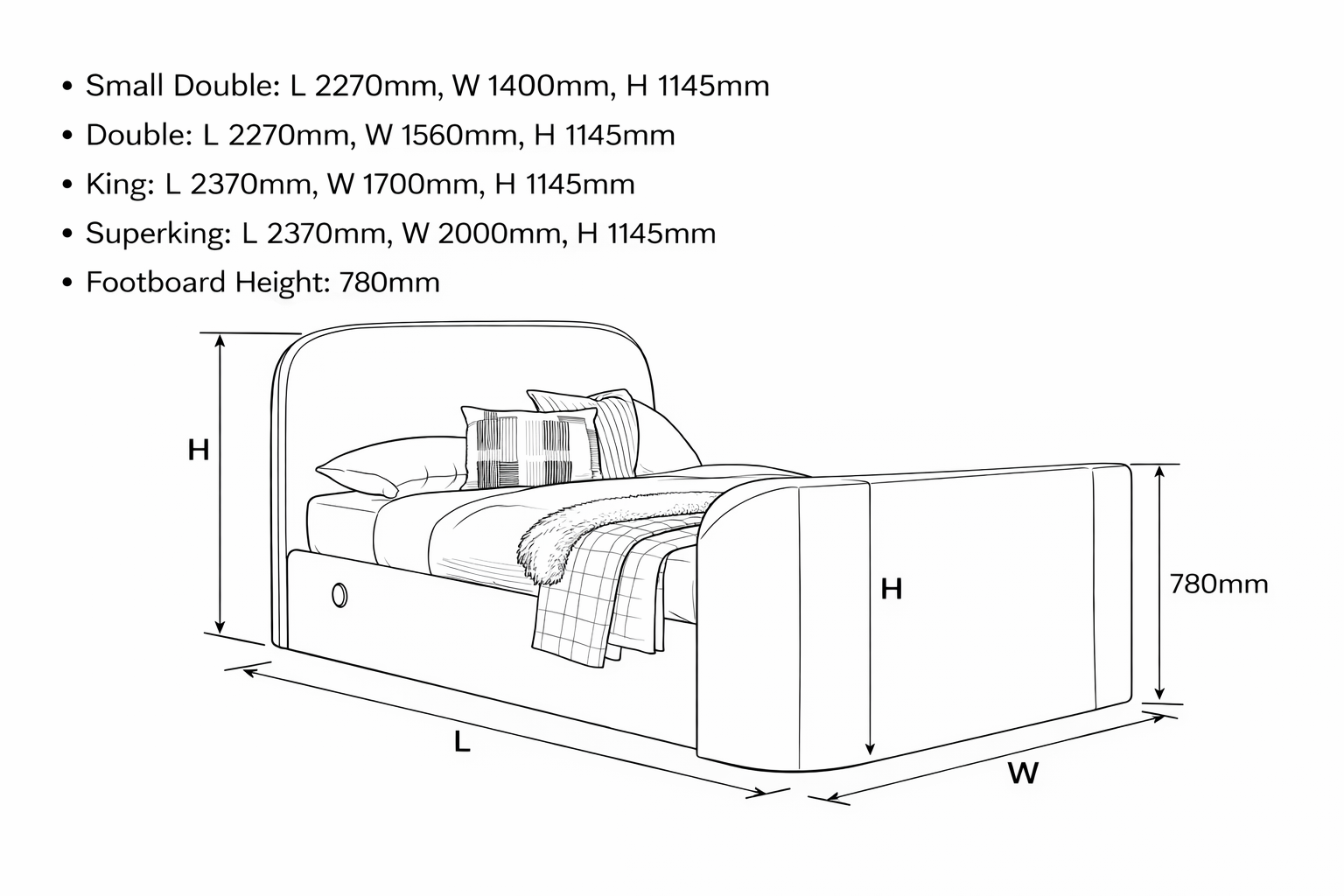 Arla Ottoman TV Bed in Luxury Grey