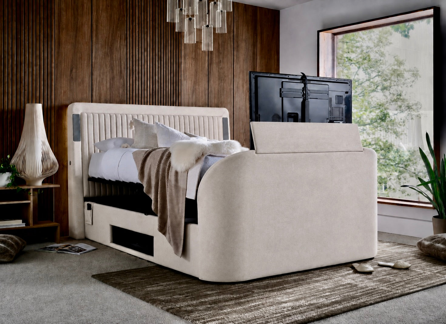 Immerse TrueSound® 5.1 TV Bed in Soft Cream