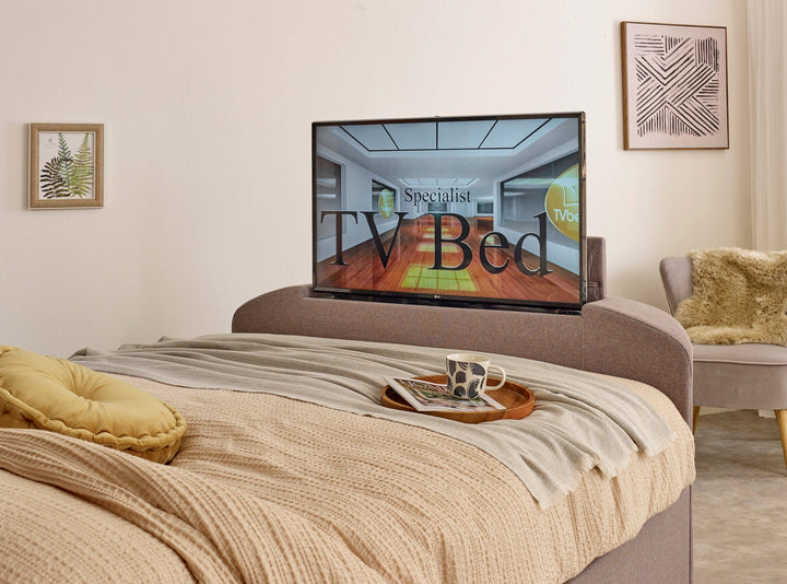 Sigma Ottoman TV Bed in Steel Grey in SUPERKING with 25% OFF (Discount applied at checkout)