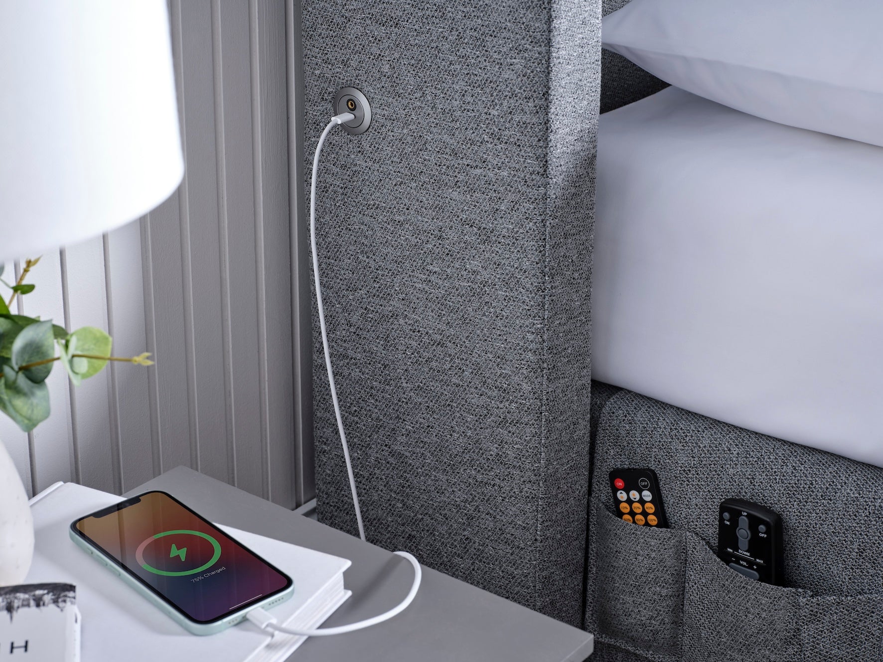 Velar True Sound 5.1 Ottoman TV Bed in Smoke Grey