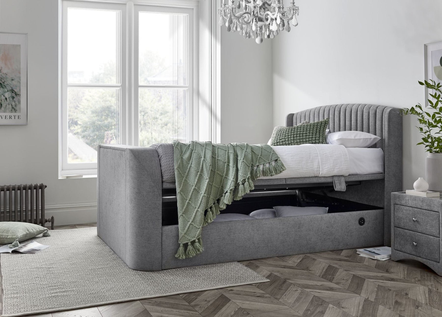Essence Ottoman Grey TV Bed