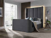 Hampton TrueSound® 5.1 Grey Velvet Ottoman TV Bed