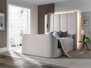Hampton TrueSound® 5.1 Soft Cream Ottoman TV Bed
