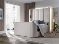 Hampton TrueSound® 5.1 Soft Cream Ottoman TV Bed
