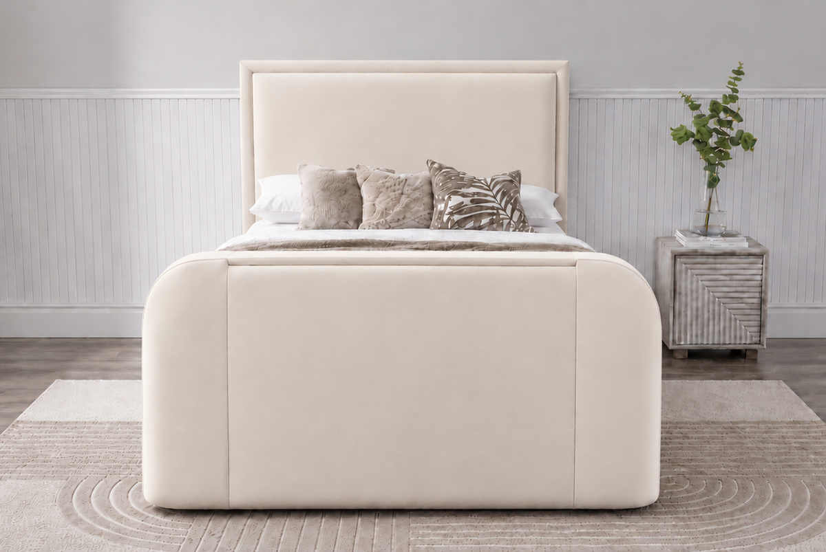 Maddison Ottoman TV Bed in Luxury Cream