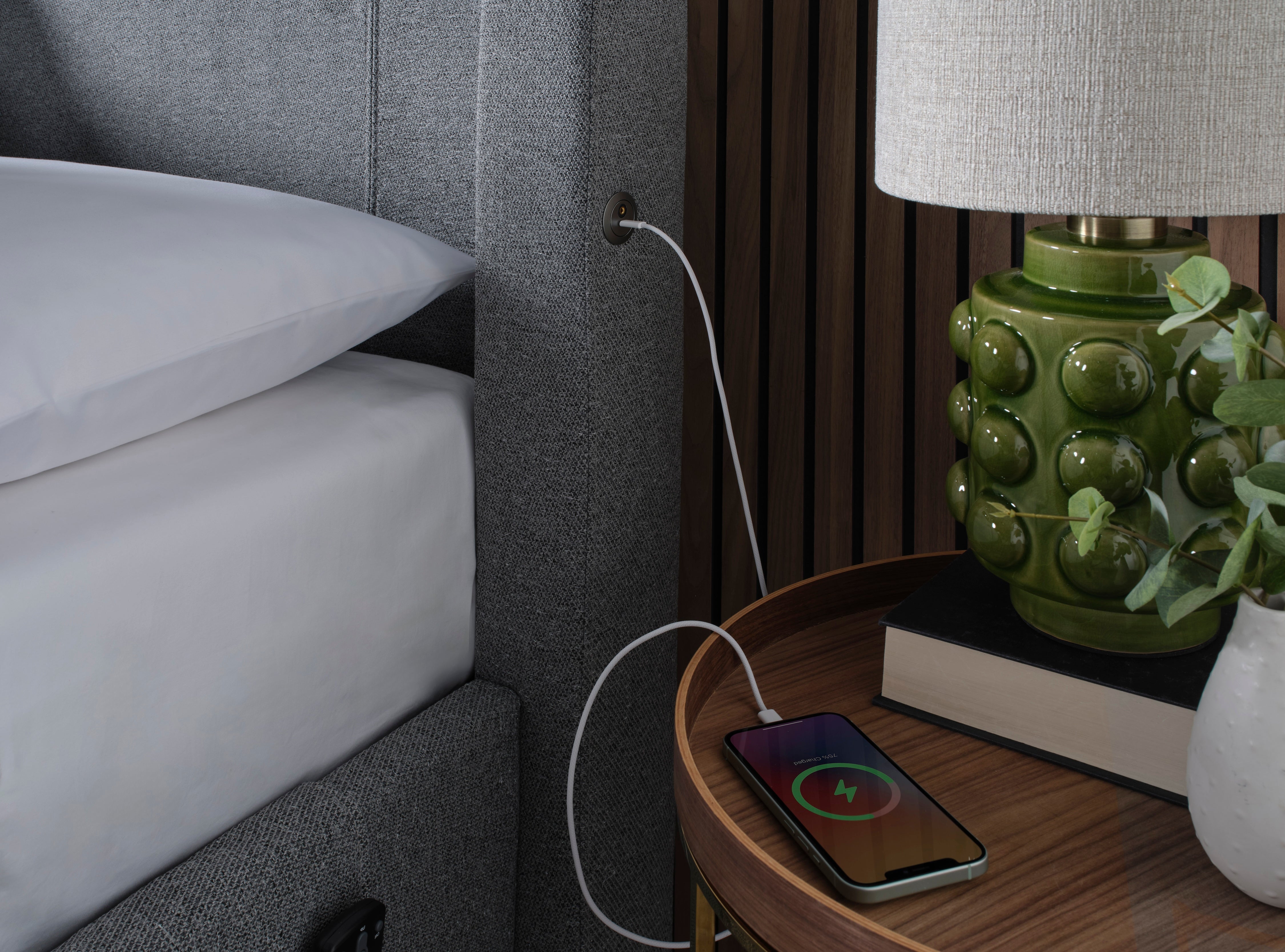 Monarch True Sound 5.1 Ottoman TV Bed in Smoke Grey