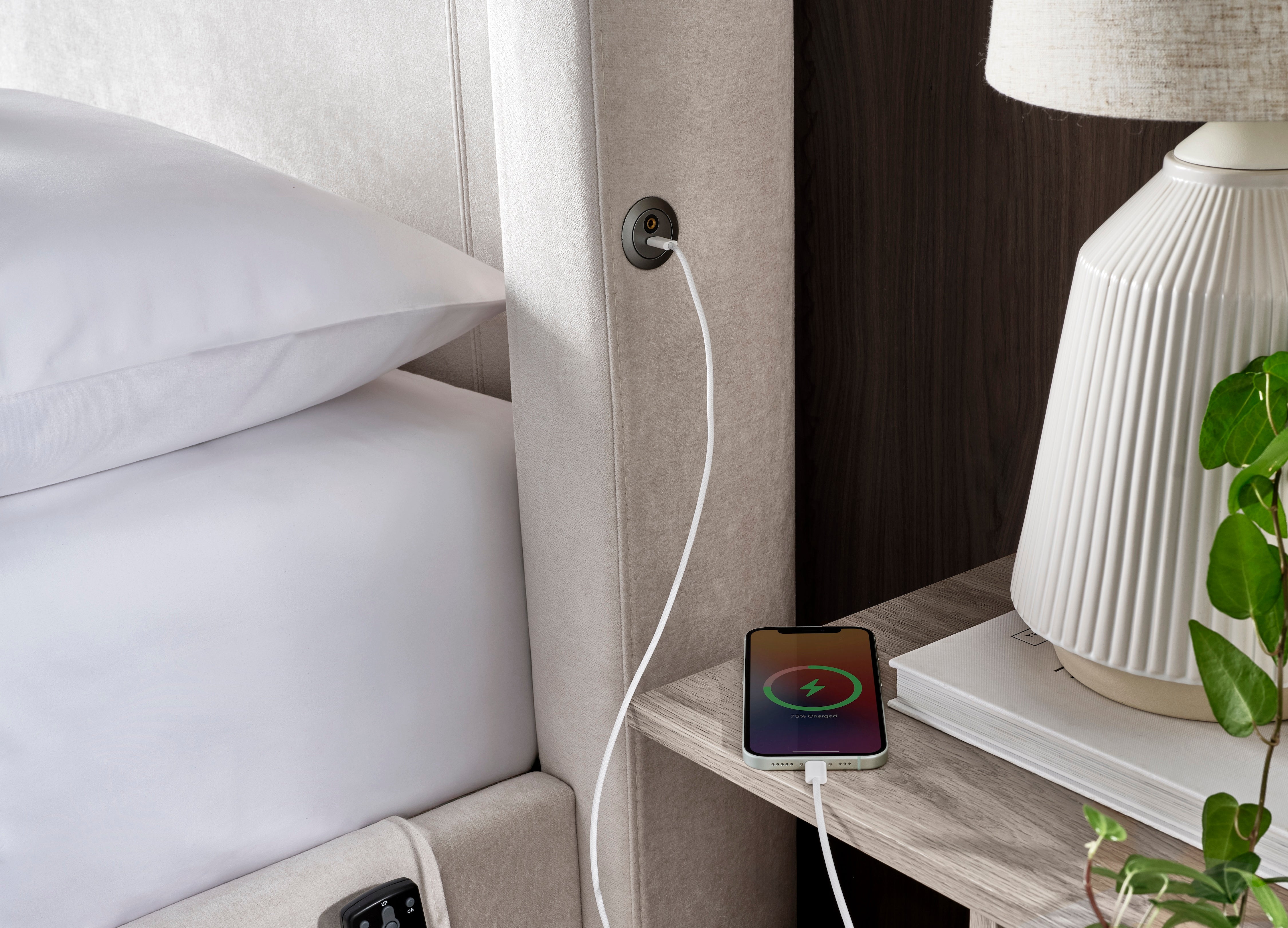 Monarch True Sound 5.1 Ottoman TV Bed in Soft Cream