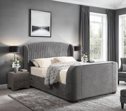 Viola Ottoman Storage TV Bed in Carbon Grey