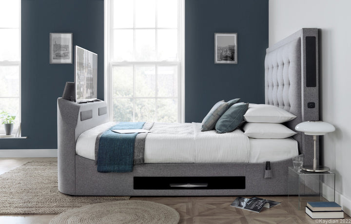 Titan 4.1 Media TV Bed Grey