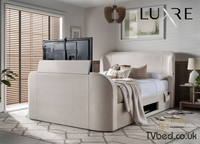 Monarch True Sound 5.1 Ottoman TV Bed in Soft Cream