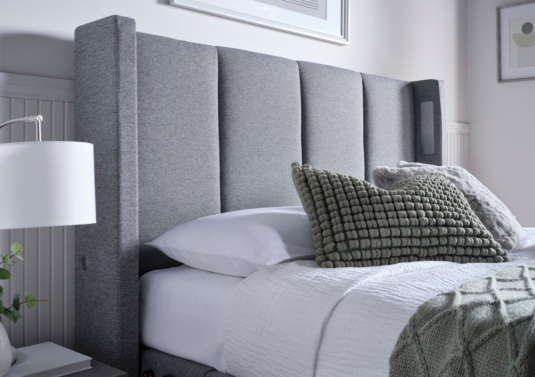 Velar True Sound 5.1 Ottoman TV Bed in Smoke Grey