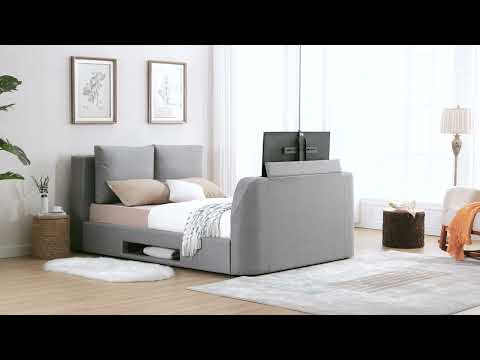 Khush Ottoman TV Bed in Grey