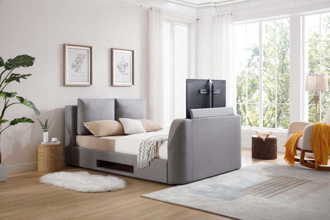 Khush Ottoman TV Bed in Grey
