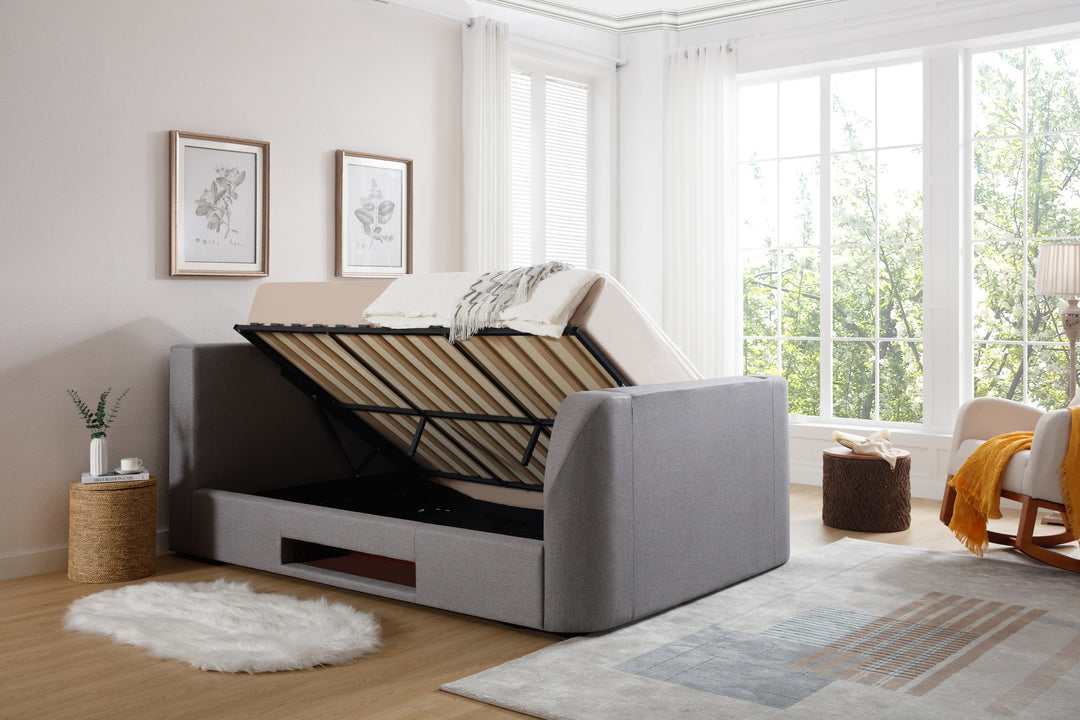 Khush Ottoman TV Bed in Grey