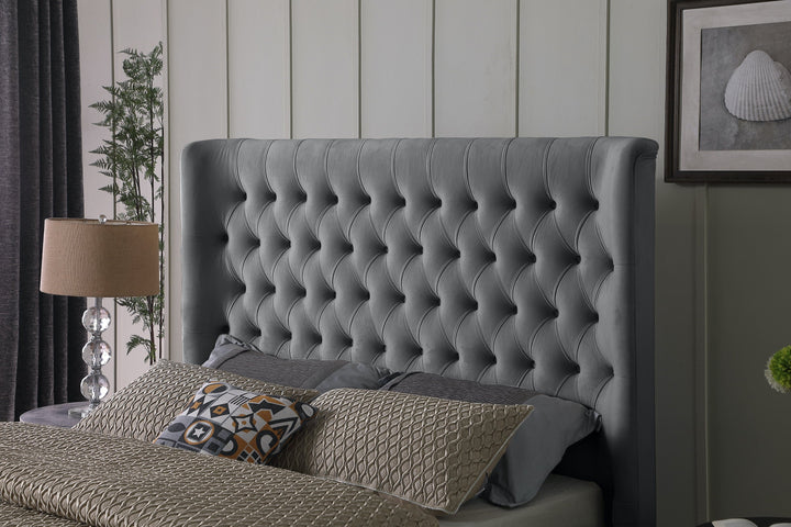 Winchester Grey Velvet Storage TV Bed with 15% OFF (Discount already applied)
