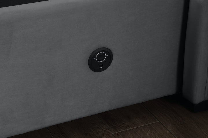 Winchester Grey Velvet Storage TV Bed with 15% OFF (Discount already applied)