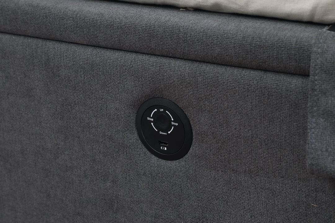 Winchester II Slate Grey Ottoman TV Bed with USB Charging with 30% OFF! (Discount Already Applied)