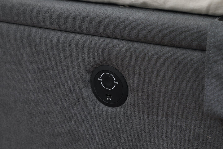 Winchester II Slate Grey Ottoman TV Bed with USB Charging with 30% OFF! (Discount Already Applied)