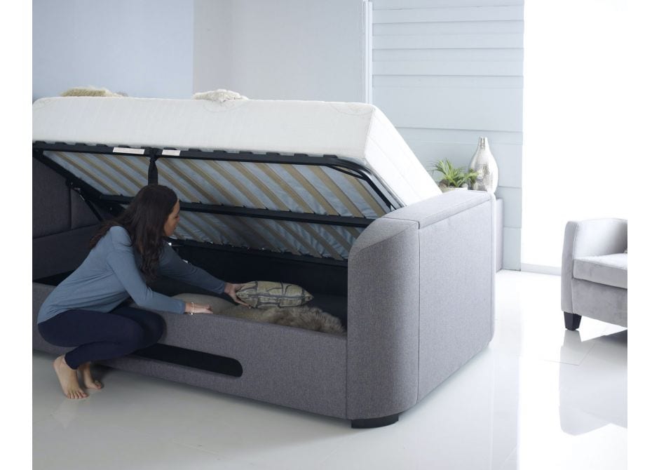 Elements III Ottoman Grey TVBed With USB Charging